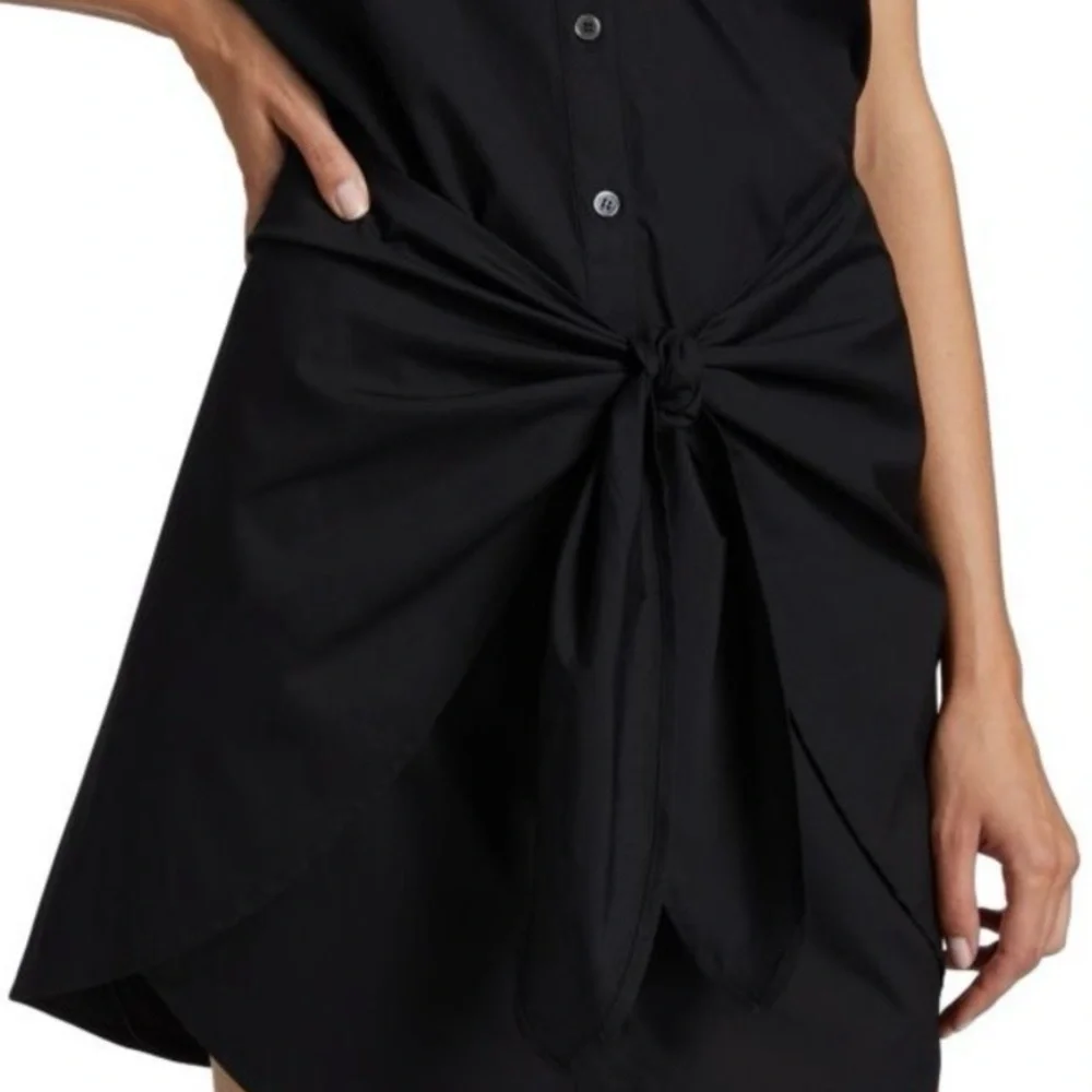 Veronica Beard Aimee Black Shirtdress Mini Size 8 Women’s Quiet Luxury - Picture 3 of 15